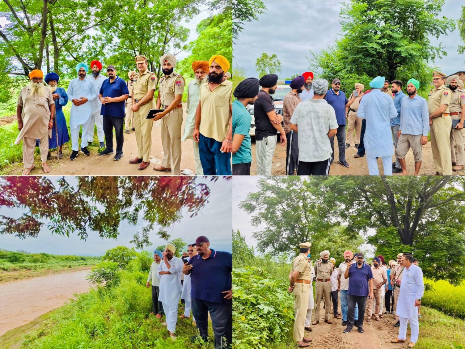 विधायक कुलजीत सिंह रंधावा ने परागपुर, इब्राहिमपुर, बोहरा, बोहरी गाँवों के पास घग्गर नदी के बाँध का जायजा लिया